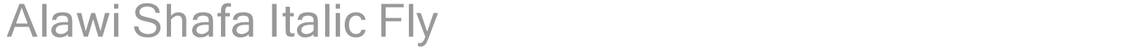 Alawi Shafa Italic Fly font preview